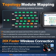 XTOOL Professional AI-Assisted Car Scanner, Bluetooth Bidirectional Scan Tool, Topology Mapping, ECU Cod-ing, PMI, FCA AutoAuth, 3 Years Free Update