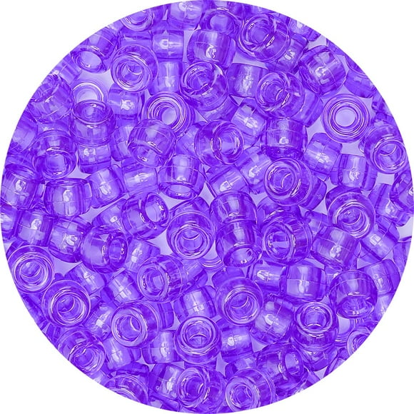 Iooleem Pony Beads(1000pcs Dark Purple Transparent Pony Beads) Beads for Jewelry Making Pony Beads for Crafts Beading Supplies Arts & Crafts Materials for Jewelry Making.