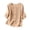 Rose Gold, variant on Plus Size Womens Clothes Kelon Women's Embroidered Cotton Linen Button Top Crew Neck 3/4 Sleeve T-Shirt 2026 Spring Summer Fashion Clothes, M