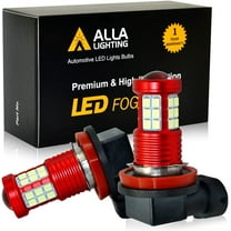 Alla Lighting H8 H11 LED Fog Lights Bulbs 2835 36-SMD 3000lm Extreme Super Bright DRL, 6000K Cool White