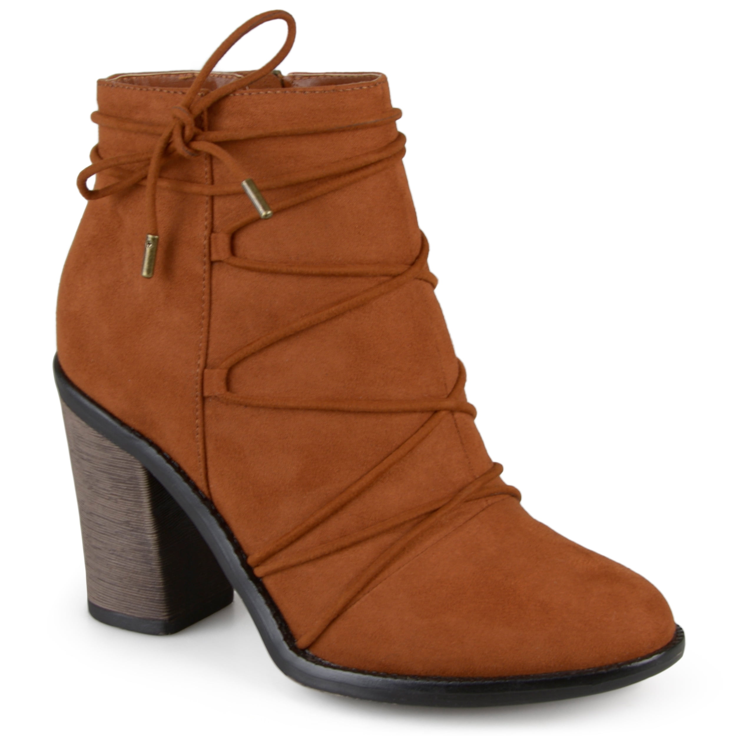 round toe chunky heel booties