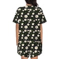 thumbnail image 3 of Naloa Daisy Women's Short-Sleeved Pajama Set, Loungewear, Summer pajamas, Breathable Cozy - X-Large, 3 of 9