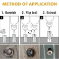thumbnail image 4 of 6pcs Screw Extractors Double-end High-speed Steel Extractor Drill Bit Waterproof Portable Screw Removers, 4 of 8