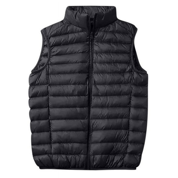Efngkp Puffer Gilet For Men Stand-Up Collar Gilet Unisex Casual Coat Jacket Couples Sleeveless Cotton Vest Lightweight Puffer Gilet Waterproof Sleeveless Zipper Gilet Jacket