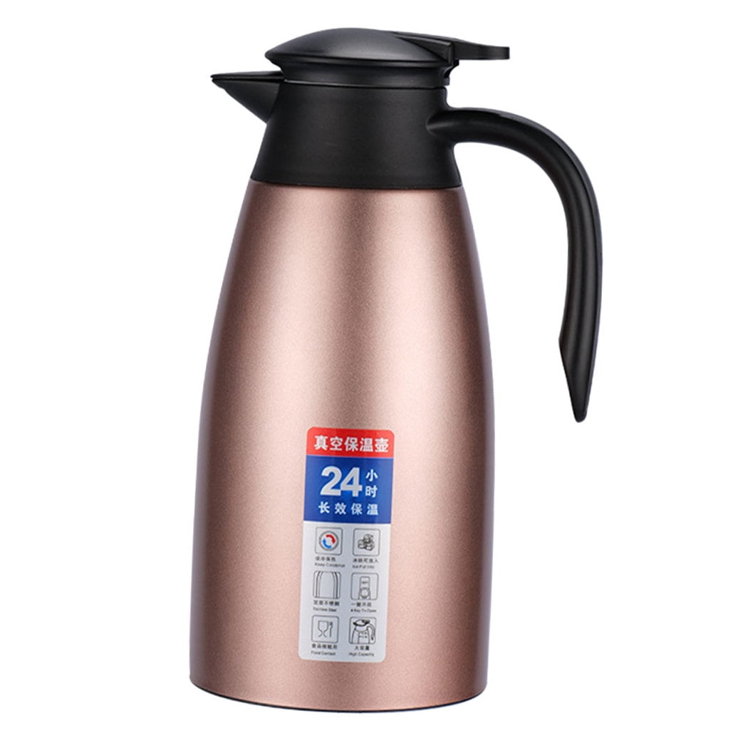 HONMEET 2L Insulated Hot Liquid Pitcher, Thermal Carafe for Home, Office & Kitchen, Vacuum Flask, 11x5.1x5.1in