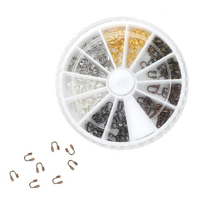 Wire Guard 200Pcs/Box 6 Colors Alloy Wire Cable Guard Hole Guardian Protector U Shape Accessories For Jewelry