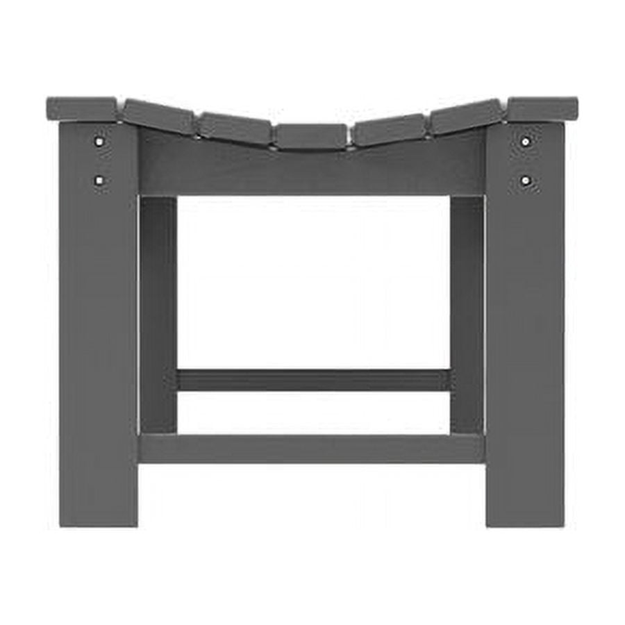 WestinTrends Malibu Outdoor Bench, All Weather Resistant Poly Lumber Backless Patio Garden Bench, Adirondack Curved Bench Seat for Comfort, Gray