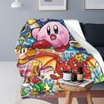 thumbnail image 6 of Kirby Blanket Super Soft Cozy Throw Blanket Fuzzy Comfy Flannel Blanket Warm Plush Blankets For Couch, Sofa, Bed 80"X60", 6 of 6