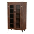 thumbnail image 2 of 24/7 Shop At Home Dawn Industrial 5 Tier Shoe Cabinet in Wood Vintage Walnut Finish, 2 of 5