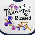 thumbnail image 4 of Inktastic Thankful and Blessed Inspirational Saying with Flowers Boys or Girls Baby Bib, 4 of 4