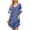 21-Blue Cute Cat, variant on MINTREUS Women's Nightgown Short Sleeve Nightshirt V Neck Sleep Shirt Loose Loungewear Casual Sleepwear