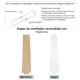 thumbnail image 5 of Ohniyou Ventilador de techo de 52 pulgadas con luz y mando a distancia, 6 velocidades de viento, 3 temperaturas de color regulable LED ventilador de techo para uso en interiores al aire libre (blanco), 5 of 5