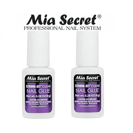 Mia Secret Strong-Jet Clear Nail Glue Brush-On Glue 8g (340) x 2