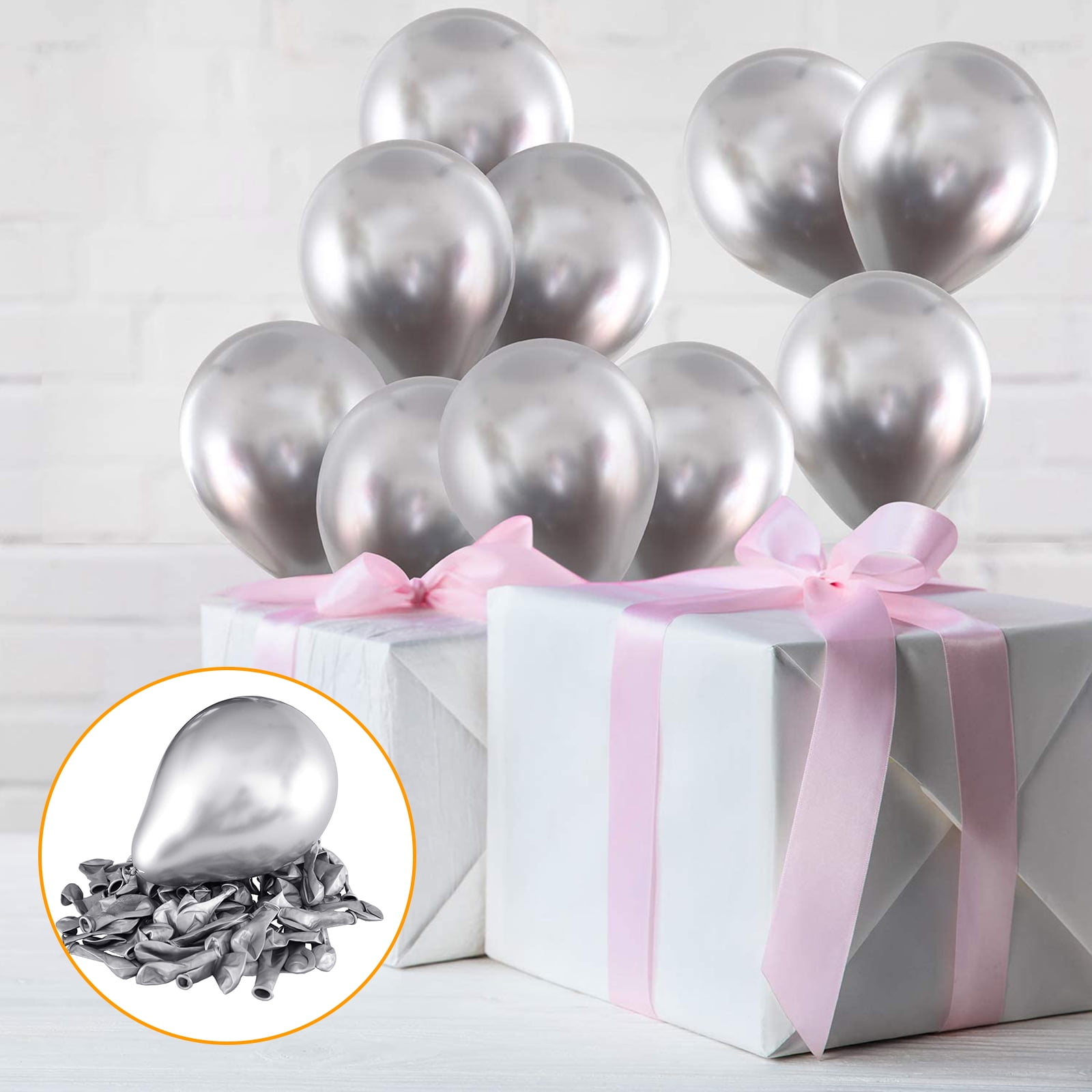 100x Metallic Balloons Chrome Shiny Latex 12" Thicken For Wedding Party Baby New