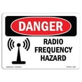 thumbnail image 1 of SignMission OS-DS-A-1218-L-1686 12 x 18 Po Signe de Danger OSHA - Risque de Radiofréquence, 1 of 1