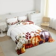 thumbnail image 3 of jejeloiu Rustic Pumpkin Maples Full Size Comforter Sets,Autumn Fall Bedding Comforter Set,Country Leaves Bedding Sets For Adult,Super Cozy Room Decor Reversible,3 Pieces, 3 of 8