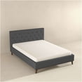 thumbnail image 6 of JERFIT King Size Upholstered Platform Bed Frame with Tall Tufted Headboard, Grey Fabric, No Box Spring Needed, 6 of 10