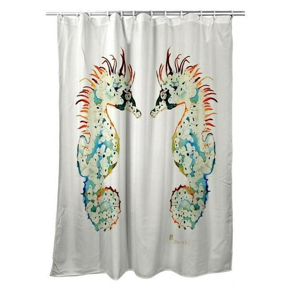 Betsy Drake SH388 Betsys Sea Horse Shower Curtain