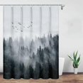 thumbnail image 2 of Misty Forest Shower Curtain, Nature Mountain Woodland Bathroom Shower Curtains, Waterproof Fabric Shower Curtains, 72 x 72 Inch, 2 of 6