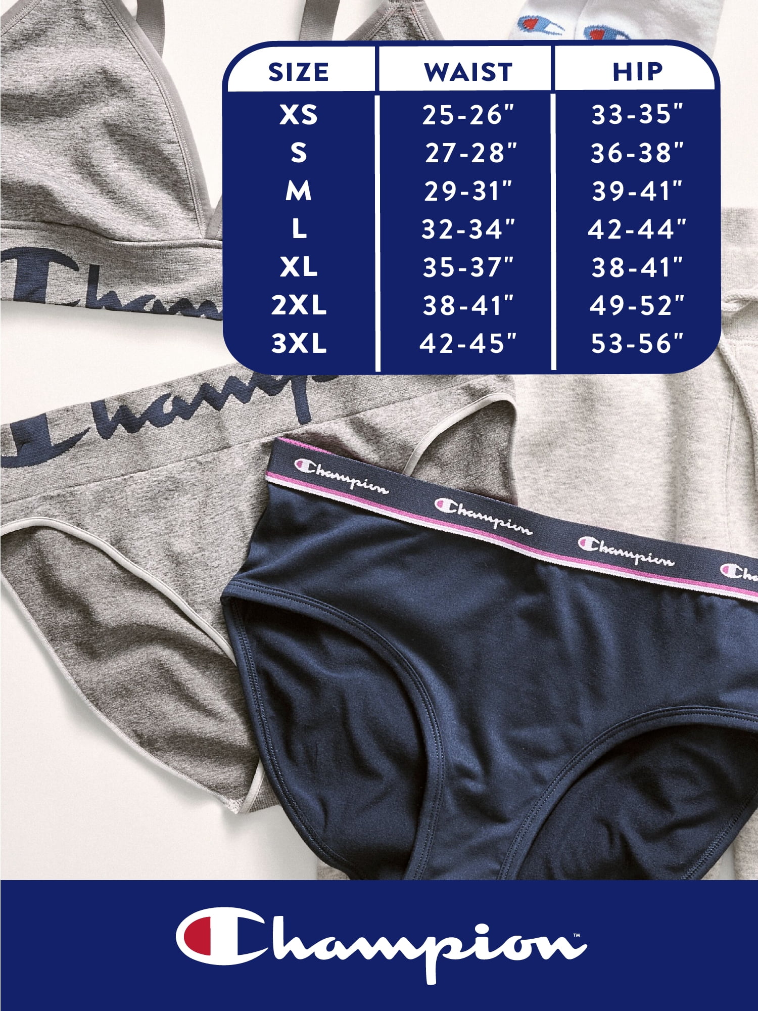 Champion Women’s Hipster Underwear, 5 Pack, Sizes S - 2XL