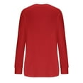 thumbnail image 5 of FAIWAD Womens Plus Size Long Sleeves Sweatshirt with Chest Pockets Casual Round Neck Basic Pullover Top, 5 of 5