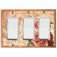 thumbnail image 1 of Metal Light Switch Plate Outlet Cover Tan Floral Leaf Letter Damask FLW054, 1 of 13