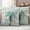 Pale-Blue, Cream, Tan, variant on Teal Coastal Tree Outdoor Waterproof Pillow Covers, Seaside Palm Tree Tropical Botanical Decorative Square Throw Pillowcase Sofa Cushion Sham for Patio/Couch/Chair, 16"x16" 2 Pack
