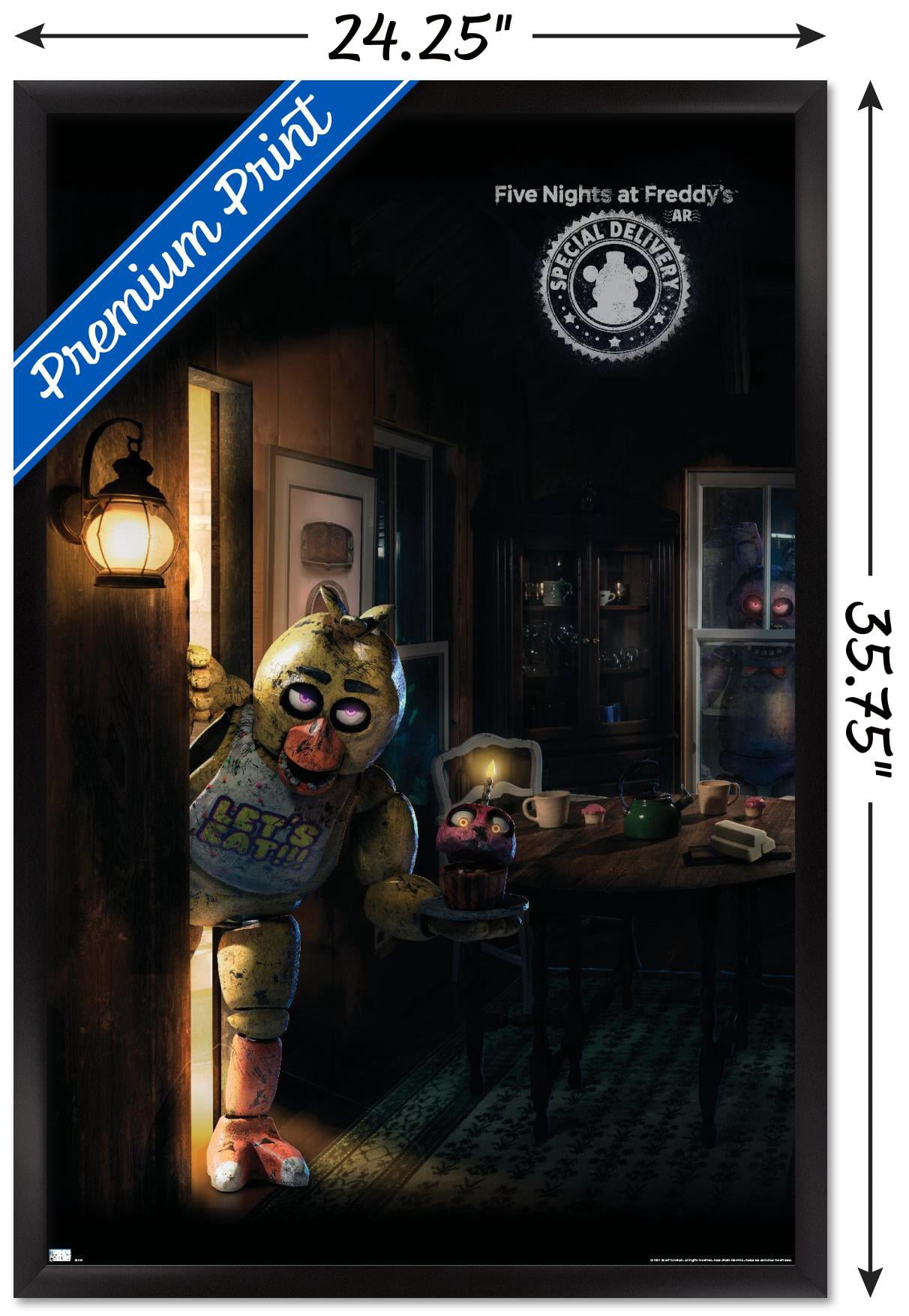Five Nights at Freddy's: Special Delivery - Triptych 1 Wall Poster, 22.375" x 34", Framed