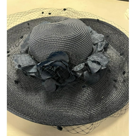 August Hat Company Onyx Extra Wide Brim Hat, Navy