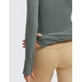 thumbnail image 6 of CRZ YOGA Women's Butterluxe Long Sleeve Workout Shirts Zip Sweatshirt Athletic Crop Tops Collared T-shirts, 6 of 6