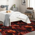 thumbnail image 4 of Flame Rugs for Living Room Bedroom - Fire Rug 4x6 - Abstract Carpet for Home Decor - Washable Non Slip Patterned Indoor Large Area Rug - Soft & Low Pile (ZL&759), 4 of 7