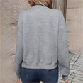 thumbnail image 4 of Zip Up Jacket for Women Lightweight Stand Collar Bomber with Pockets Long Sleeve Casual Loose Fall 2025 Trendy Outwear, 4 of 7