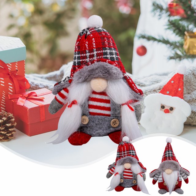Muñeco Sin Rostro Navideño onlyliua con Decoración de Bosque para ancianos Sombrero de moda Decoración de escena