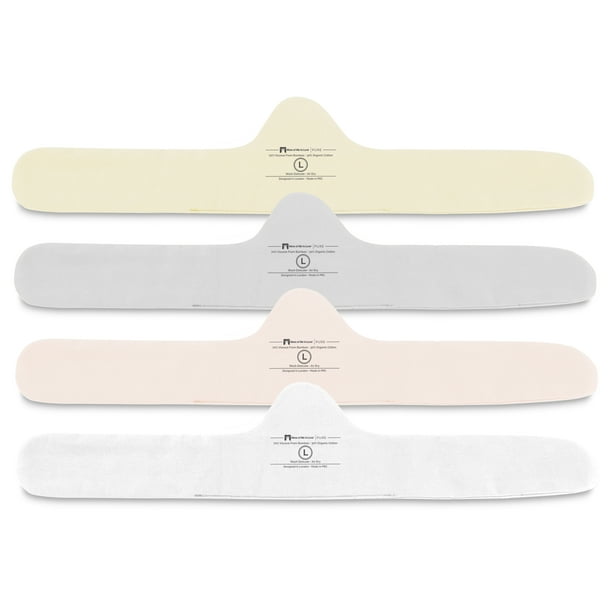 More of Me to Love Organic Cotton and Bamboo Bra Liner 4-Pack Large (Pearl  White, Blush Pink, Stone Gray, Fawn Beige) 
