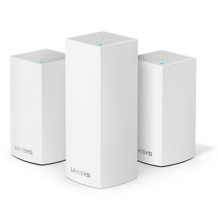 Linksys Velop Triband AC4800 Intelligent Mesh WiFi Router Replacement System | 3 Pack | Coverage up to 5,000 Sq Ft | Walmart Exclusive