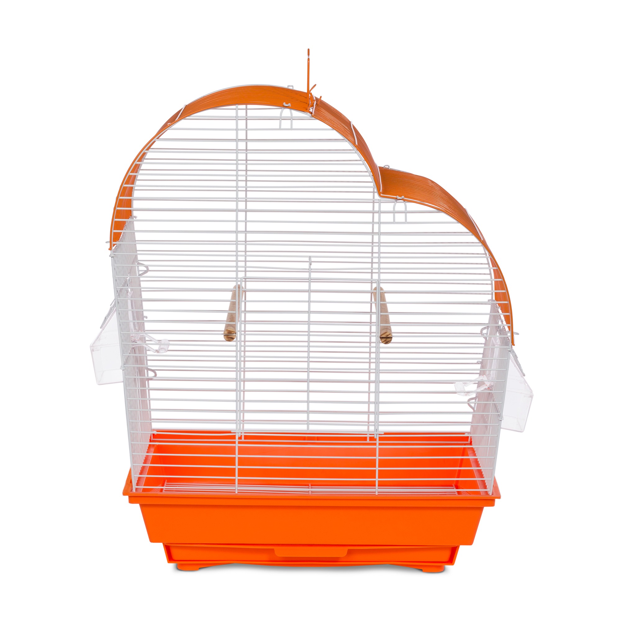 Prevue Pet Products Palm Beach Waterfall Roof Orange & White Bird Cage SP21003O/W