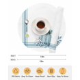 thumbnail image 6 of 15 Inch Round Placemats Set of 4, Fall Non Slip Heat Insulation PP Table Mats, Blue Pumpkin Thanksgiving Autumn Stripe Leaf Washable Place Mats for Kitchen Dining Party Table Decor, 6 of 7