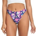 thumbnail image 1 of Fotbe Skull rainbow mushroom colorful Tanga Sin Costuras para Mujer con Estampado – Panties Invisibles, Transpirables y Cómodos para Uso Diario-4X-Large, 1 of 6