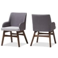 thumbnail image 1 of Baxton Studio Chaise de Salle à Manger avec Accoudoirs en Gris et Noyer (Ensemble de 2), 1 of 8