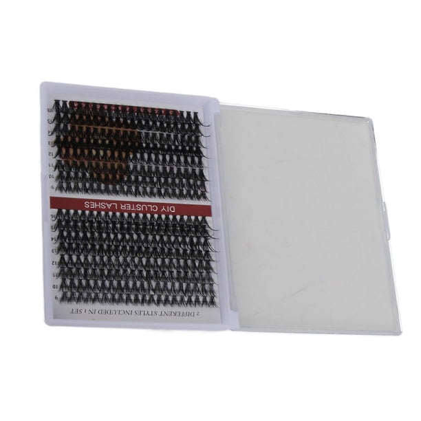 DIY Lash Extension Kit 240pcs Individual Eyelash 9‑16mm Clusters Eyelash Extension Kit with 2ml Lash Bond Seal Tweezers