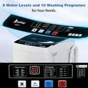 Ktaxon Full Automatic Washing Machine, 15.6Lbs Top Load Portable Washer with Drain Pump, 10 Wash Programs 8 Water Level Washer and Dryer Combo, 2 in 1 Washer and Dryer for Apartments, Camping