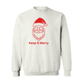 thumbnail image 3 of Gildan Merry Christmas Design Sweatshirt for Men, White Crewneck Christmas Sweater, S, 3 of 5