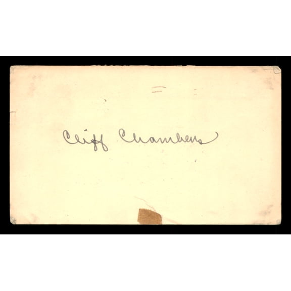 Cliff Chambers Autographed 3.25x5.5 Government Postcard Chicago Cubs SKU #201465