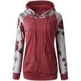 thumbnail image 3 of Womens Floral Hoodies Sweatshirt Long Sleeve Drawstring Casual Pullover Tops Sweatshirts with Pockets, 3 of 6