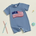 thumbnail image 2 of JUMESG Baby Clothes Unisex Baby Rompers Unisex Romper Short Sleeve Baby Bodysuit 0 3 6 9 12 18 24 Months,Blue 3-6 Months, 2 of 9
