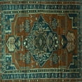 thumbnail image 1 of Ahgly Company Indoor Square Persian Turquoise Blue Traditional Area Rugs, 3' Square, 1 of 4