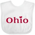 thumbnail image 3 of Inktastic Ohio in Red Text with Heart Boys or Girls Baby Bib, 3 of 4
