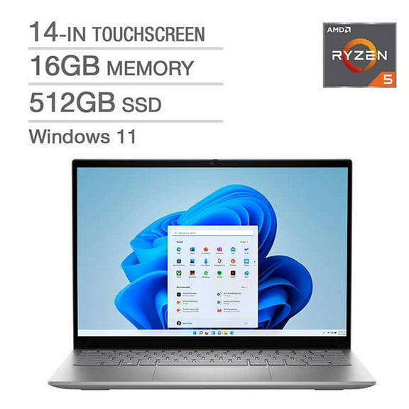 Dell Inspiron 5425 14" FHD  Touch, AMD Ryzen 5 5625U, 16GB, 512GB SSD - Silver Laptop PC
