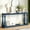 Navy Blue, variant on Harper & Bright Designs Vintage Wood Console Table with Stroage , Narrow Entryway Table with Bottom Shelf and Four Vase Legs for Entryway and Hallway , Natural