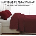 thumbnail image 3 of Amorosa Edredón Acolchada Doble Vista Ligera para Todo el Año Tela Suave Cómoda Máquina King Vino Tinto -275*240cm, 3 of 5